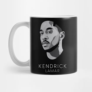 A simple black and white photo of Kendrick Lamar Mug